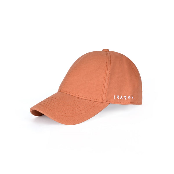 Orange Linen Cap