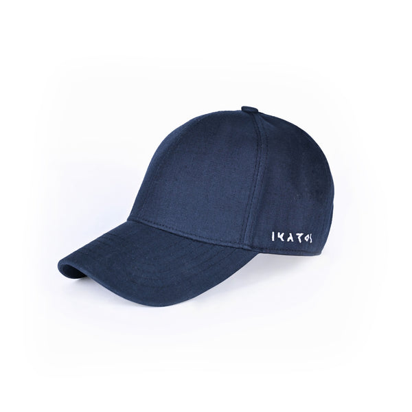 Navy Linen Cap